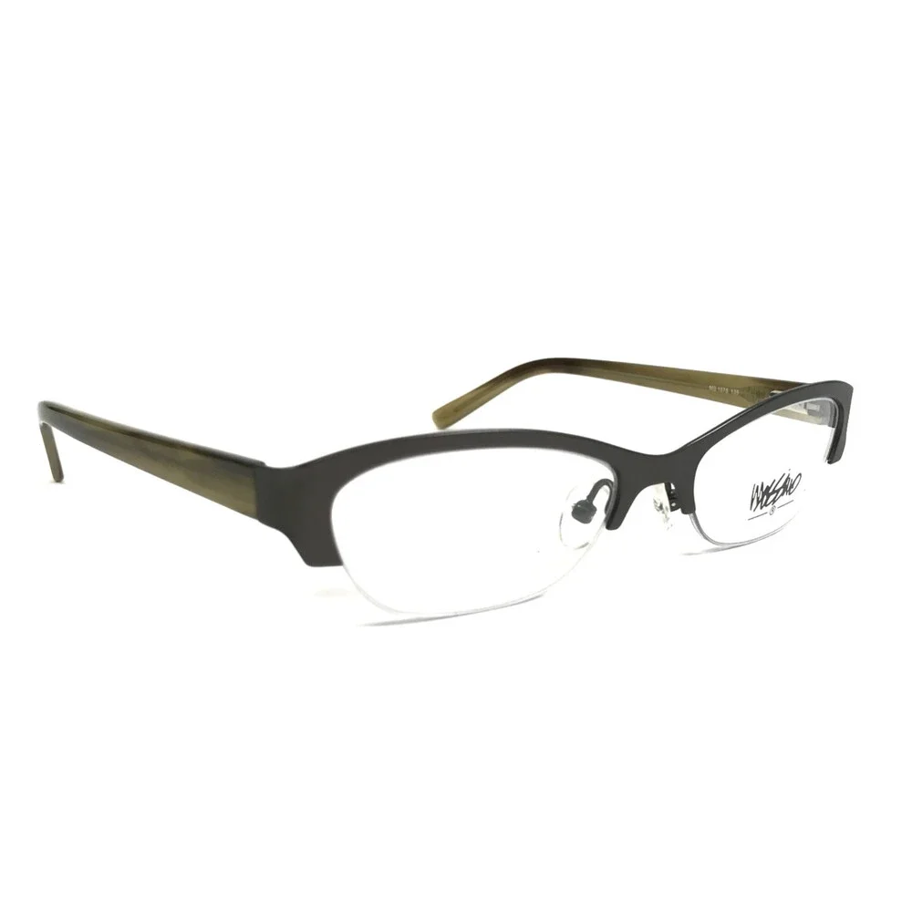 Mossimo Eyeglasses Frames MS 1078 Olive Green Cat Eye Half Rim 51-17-135